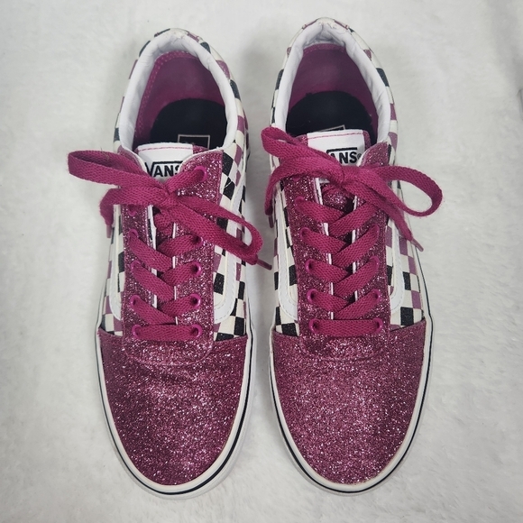 Vans Other - Vans Kids Sneakers - Pink and Black Checkered Size 4.5